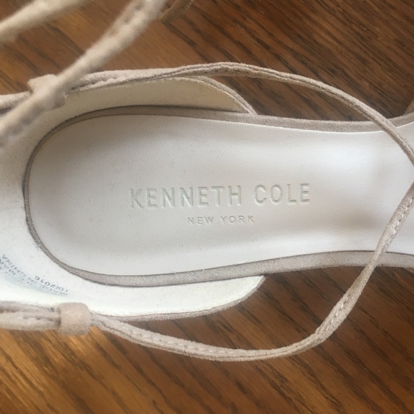 Cafe suede KENNETH COLE Toniann lace-up dorsay block heel 8.5 - Picture 7 of 7